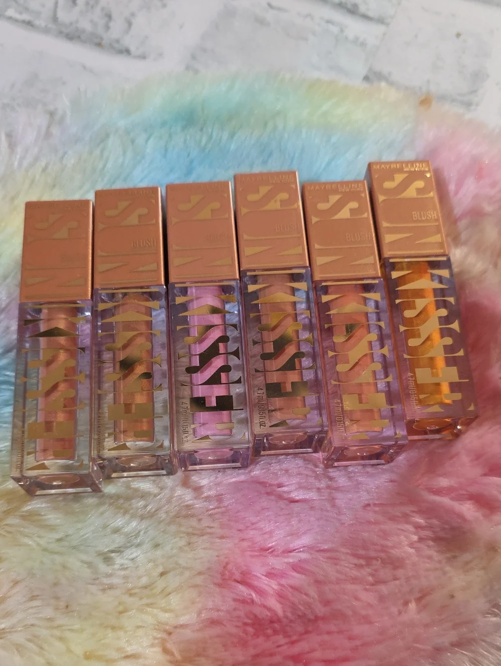 Maybelline Liquid Blush Set in Peach, Pink, Nude Tones Set Of 6